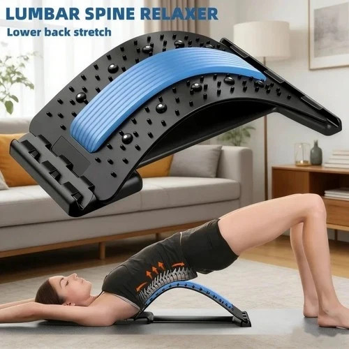 Back Stretcher Spine Board Pain Relief Lumbar Support Corrector Adjustable Ortho