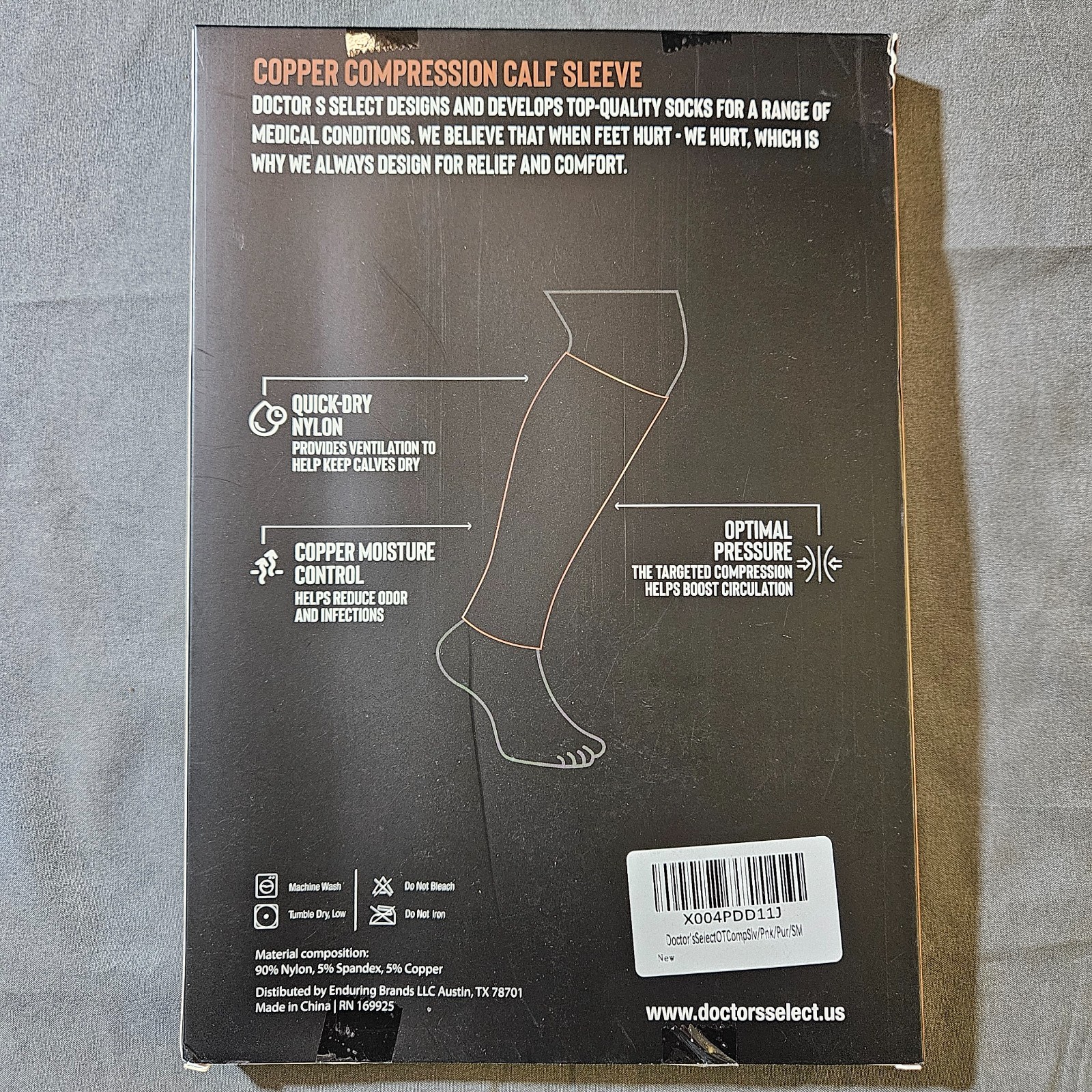 Doctor’s Select 2 Pairs Copper Calf Compression Sleeve – Leg Compression Slee…
