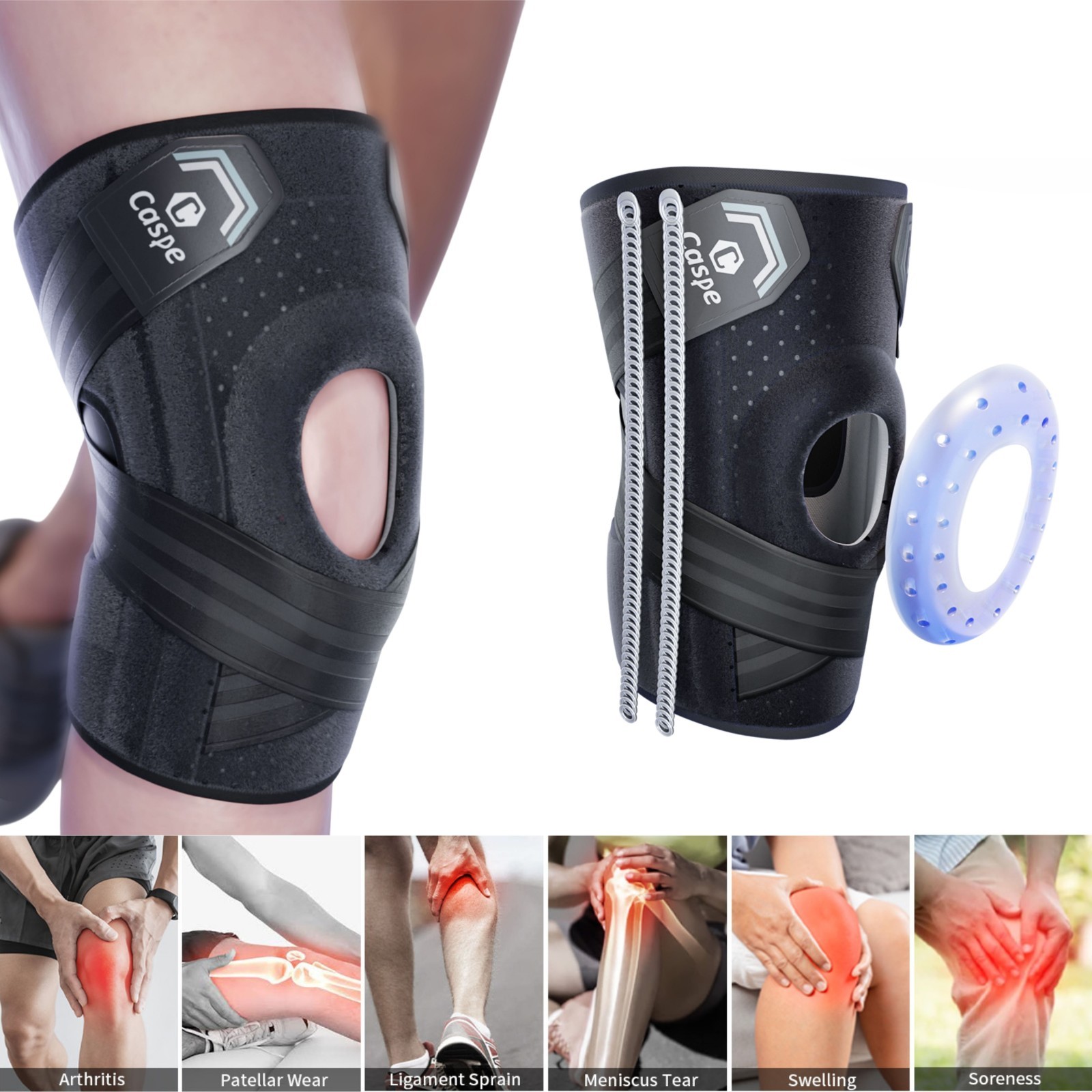 Knee Brace Adjustable Compression Support for Sport Joint Pain Arthritis Relief