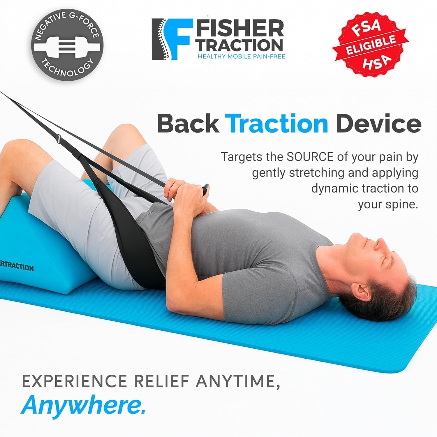 Lightweight Spinal Traction Device for Effective Lower Back Support Over 230 lbs