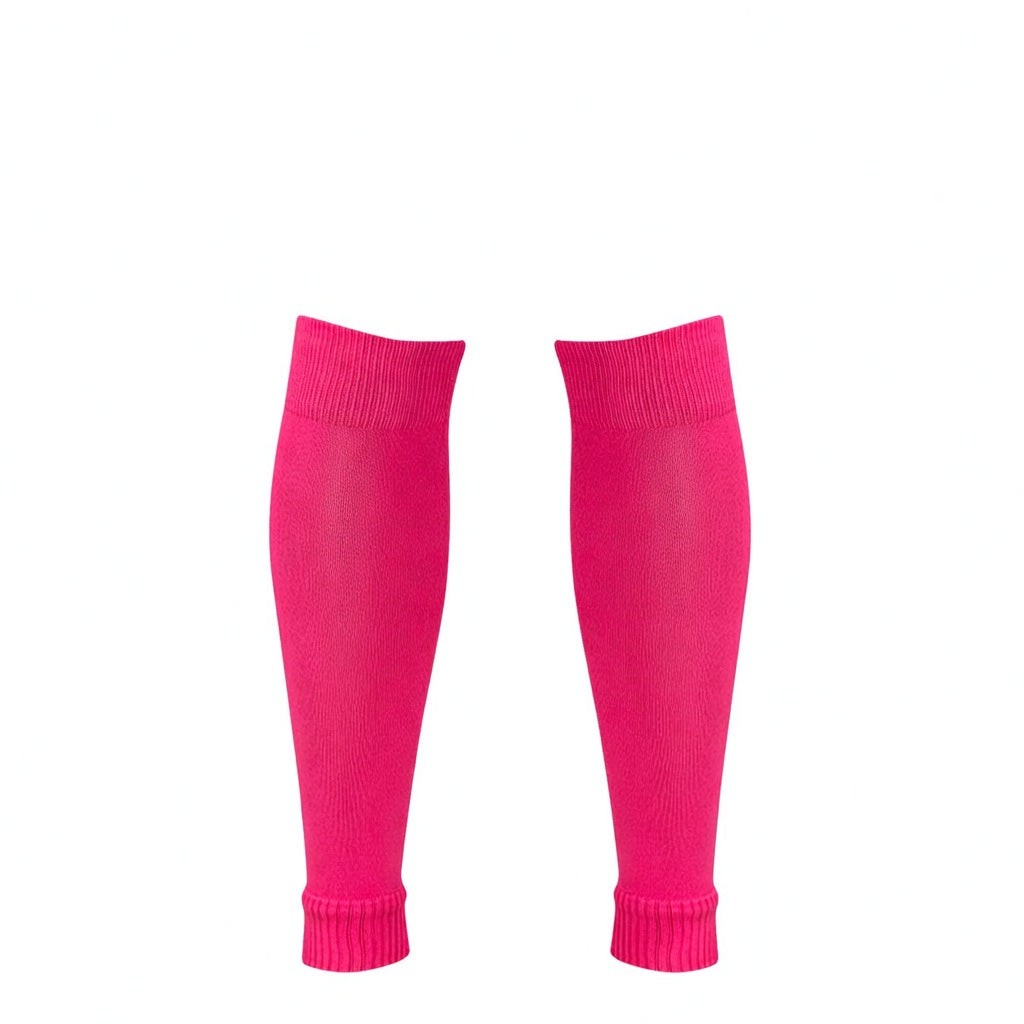 MK Socks Soccer Football Leg Sleeves – Shin Guard Hold, USA Made, Hot Pink