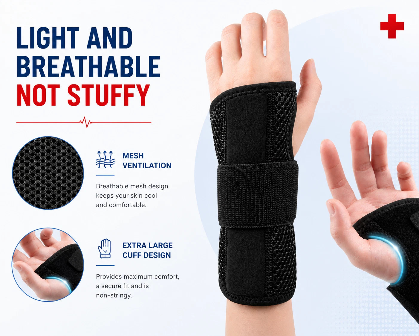 Carpal Tunnel Wrist Brace & Compression Glove Hand Splint Arthritis Pain Relief