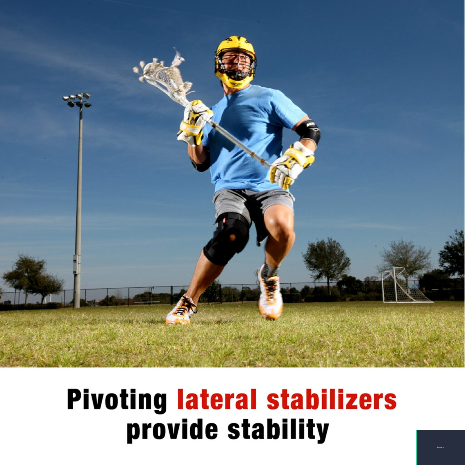 Hinged Knee Brace Dual Pivot Adjustable Straps One Size Fits Most