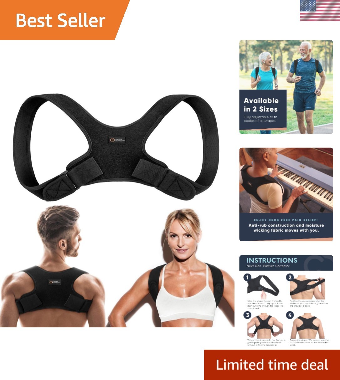 Elevate Your Posture with a Copper Infused Back Brace: Scoliosis & Pain Relief