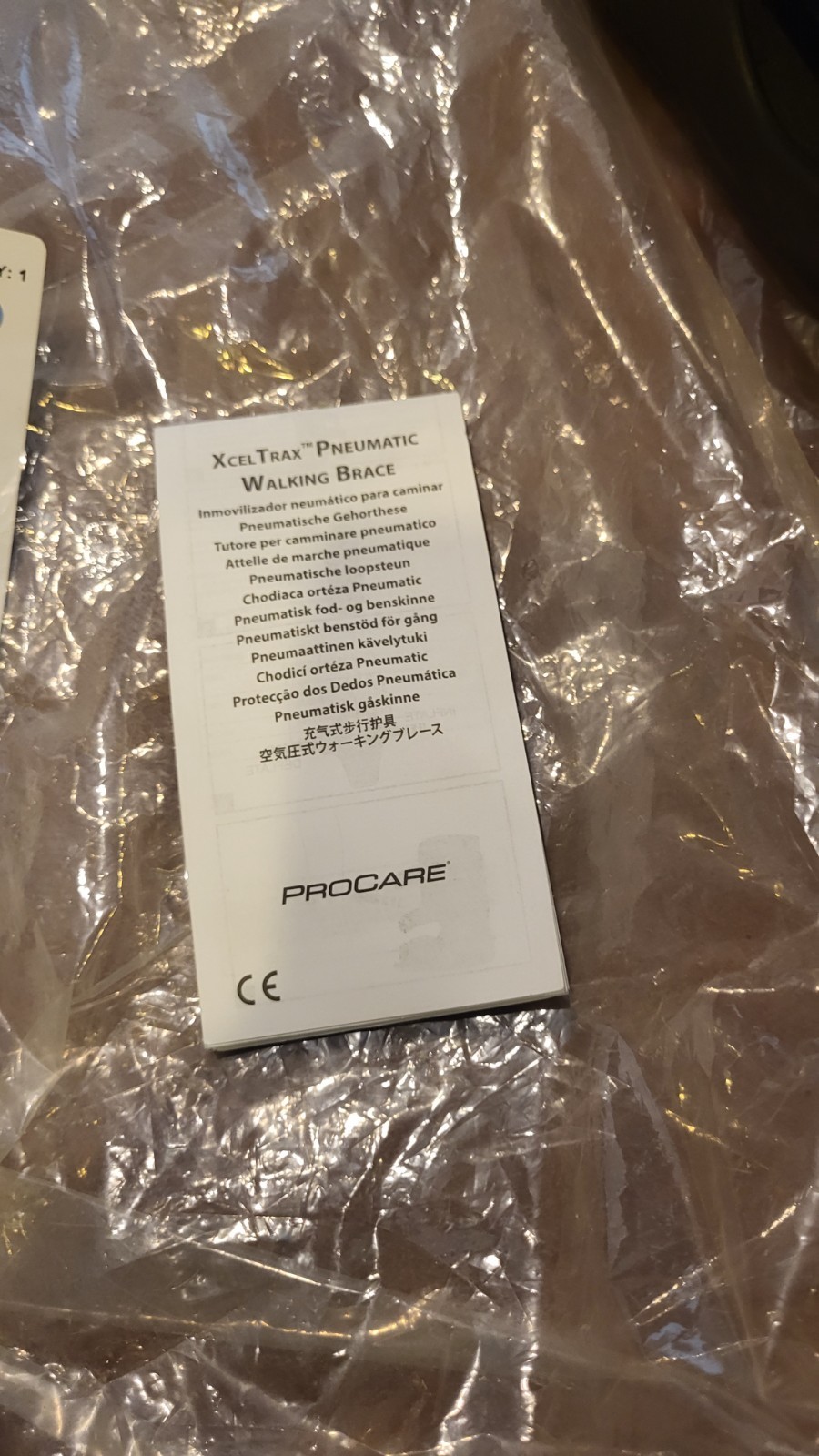 ProCare XcelTrax Air Large 79-95517 17″ Tall Walker Brace Air Pump Up Boot NIP!