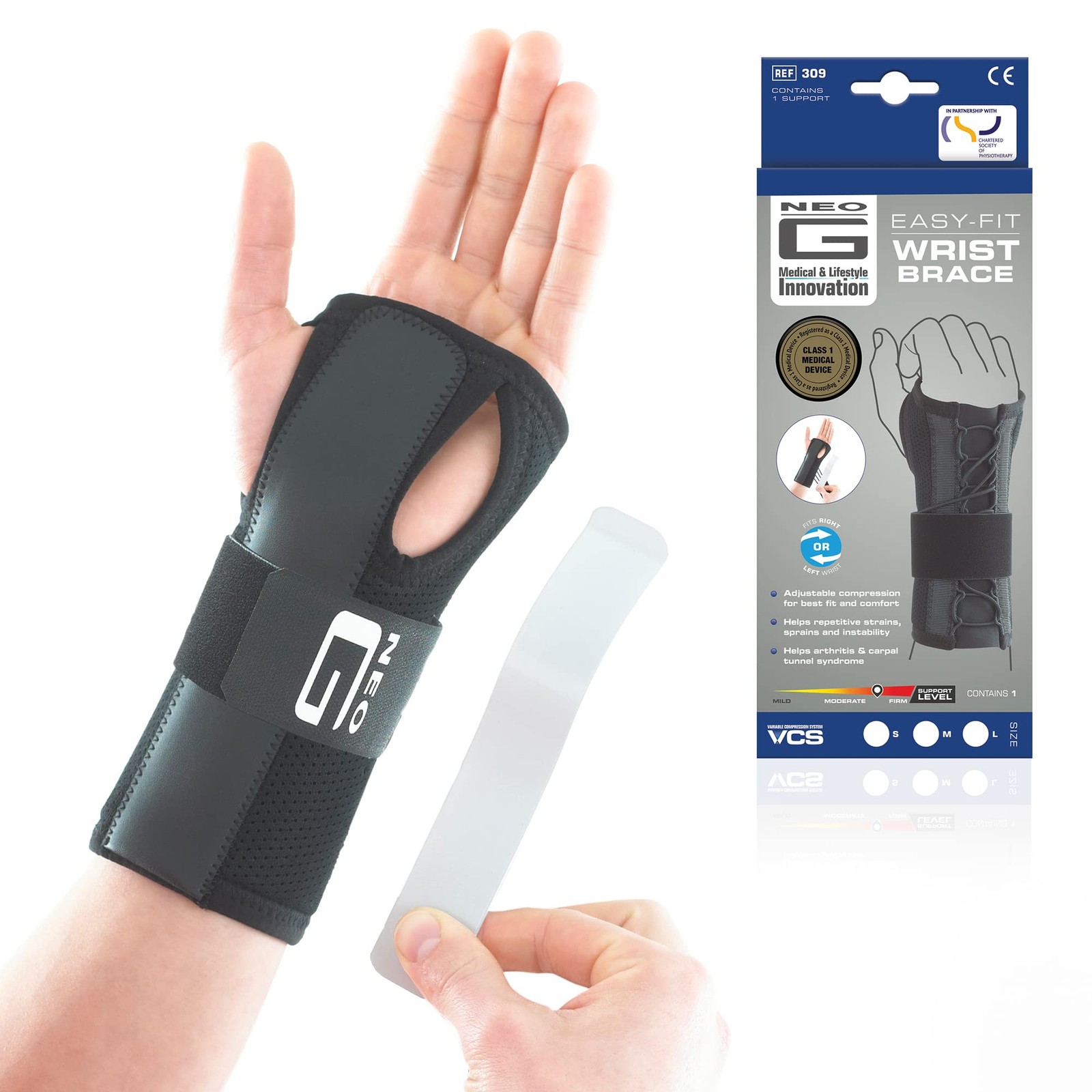Easy-Fit Wrist Brace for Carpal Tunnel – Hand Splints for Strains, Sprains, I…