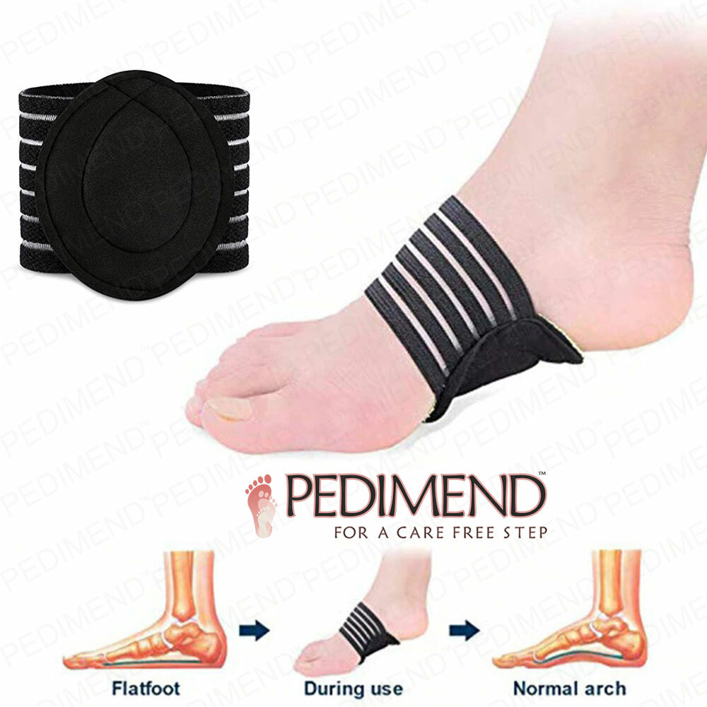 Pedimend Extra Thick Cushioned Compression Arch Support for Flat Feet (4PC) – UK