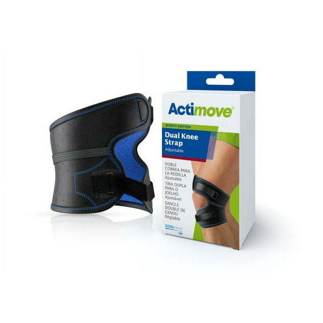 Actimove Dual Knee Strap Adjustable (Black) Large