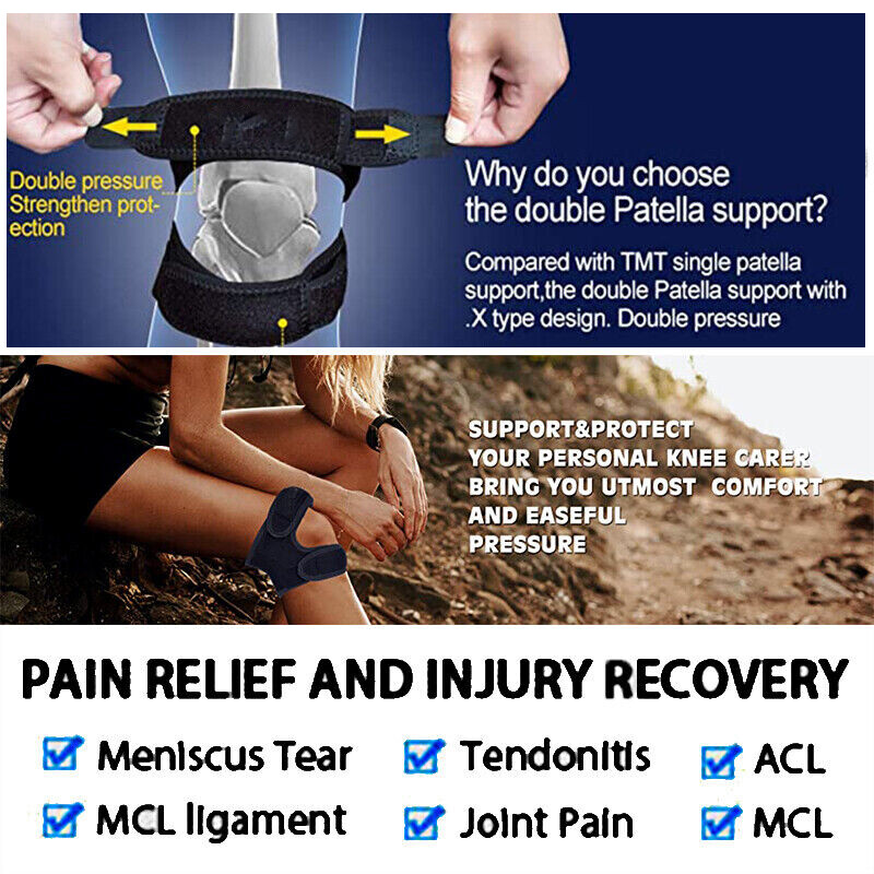 Knee Support Patella Pad Stabilizer Strap Band Tendon Pain Arthritis Relief