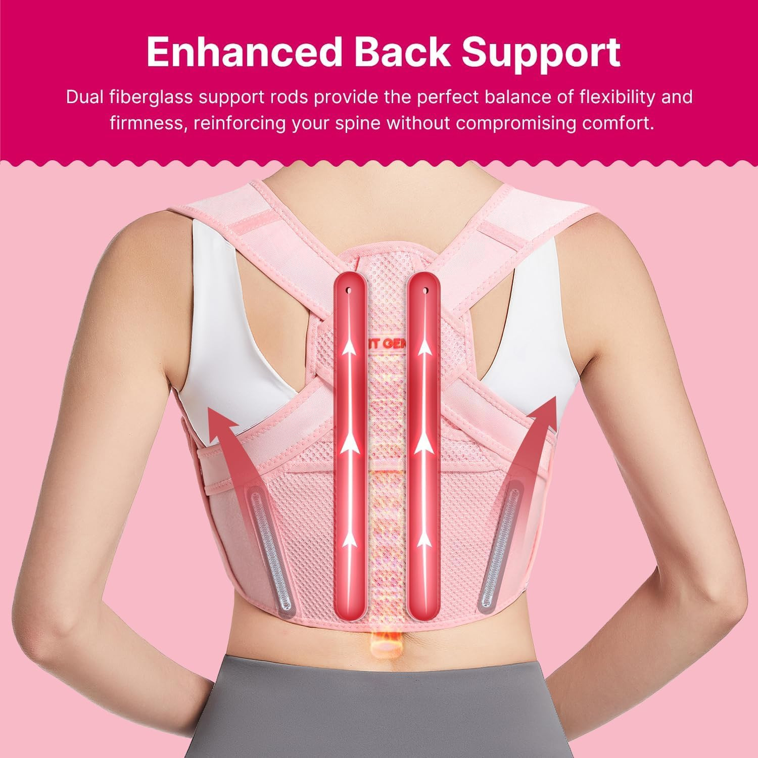 Posture Corrector for Women: Adjustable Lightweight Upper Back Brace for Neck Sh