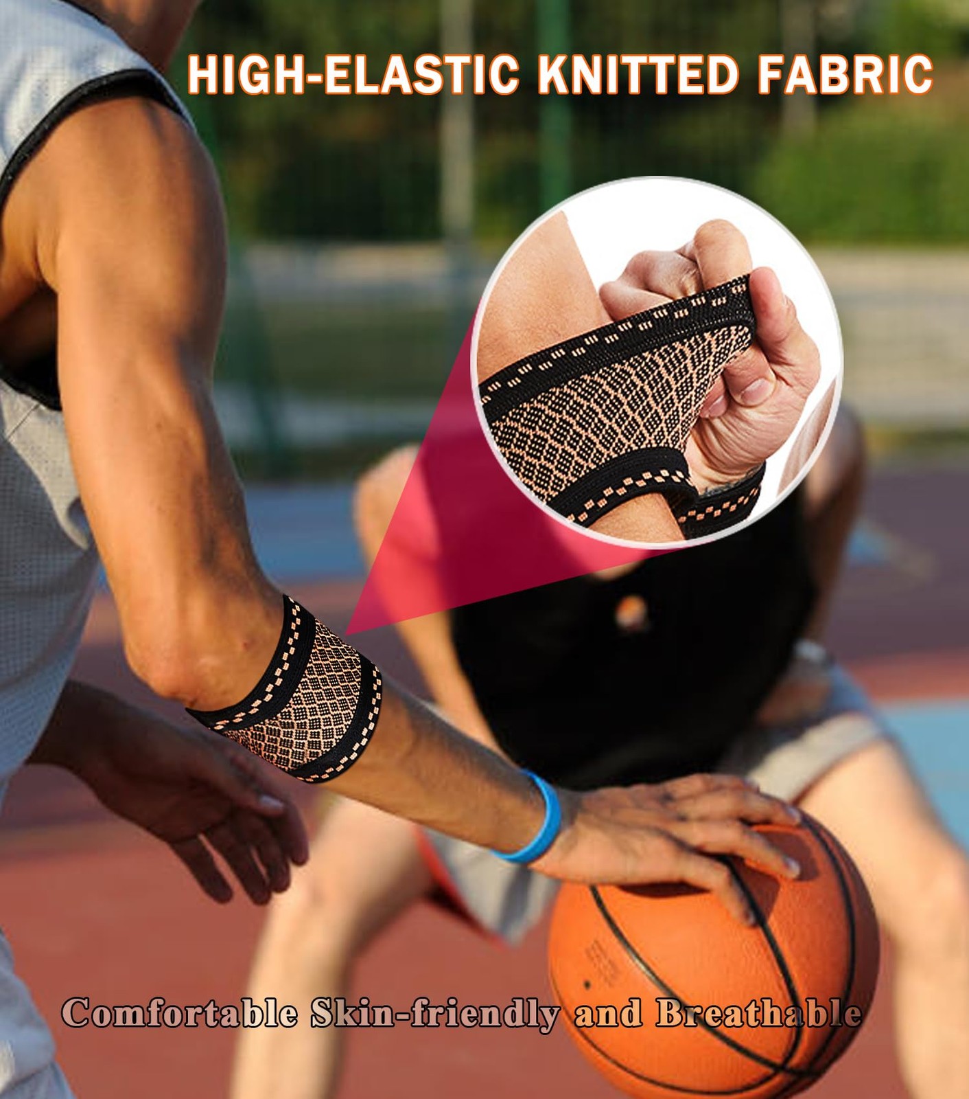 FVVWVV 1 Pair Elbow Compression Sleeve, Brace Support For Medium, Brown