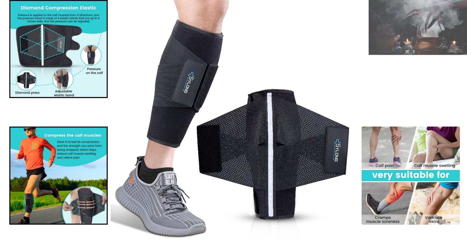 Adjustable Calf Compression Wrap for Pain Relief – L/XL Size – Ideal for Vari…