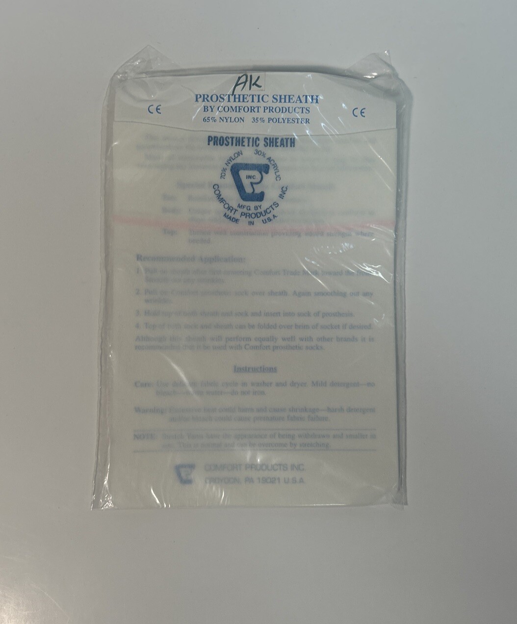 Comfort Products Above Knee Prosthetic Sheath
