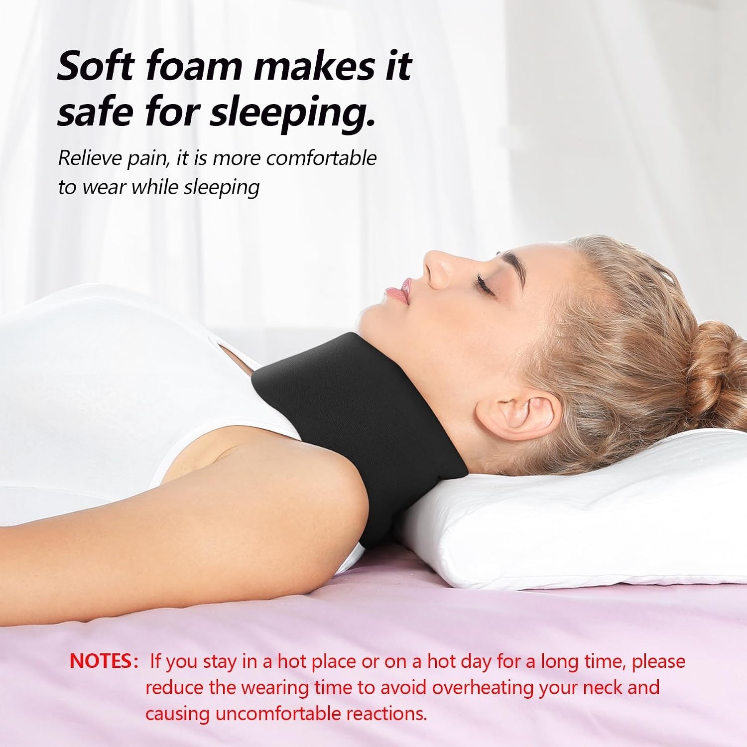 Ergonomic Cervical Collar – Lightweight Neck Support Brace for Sleeping & Travel