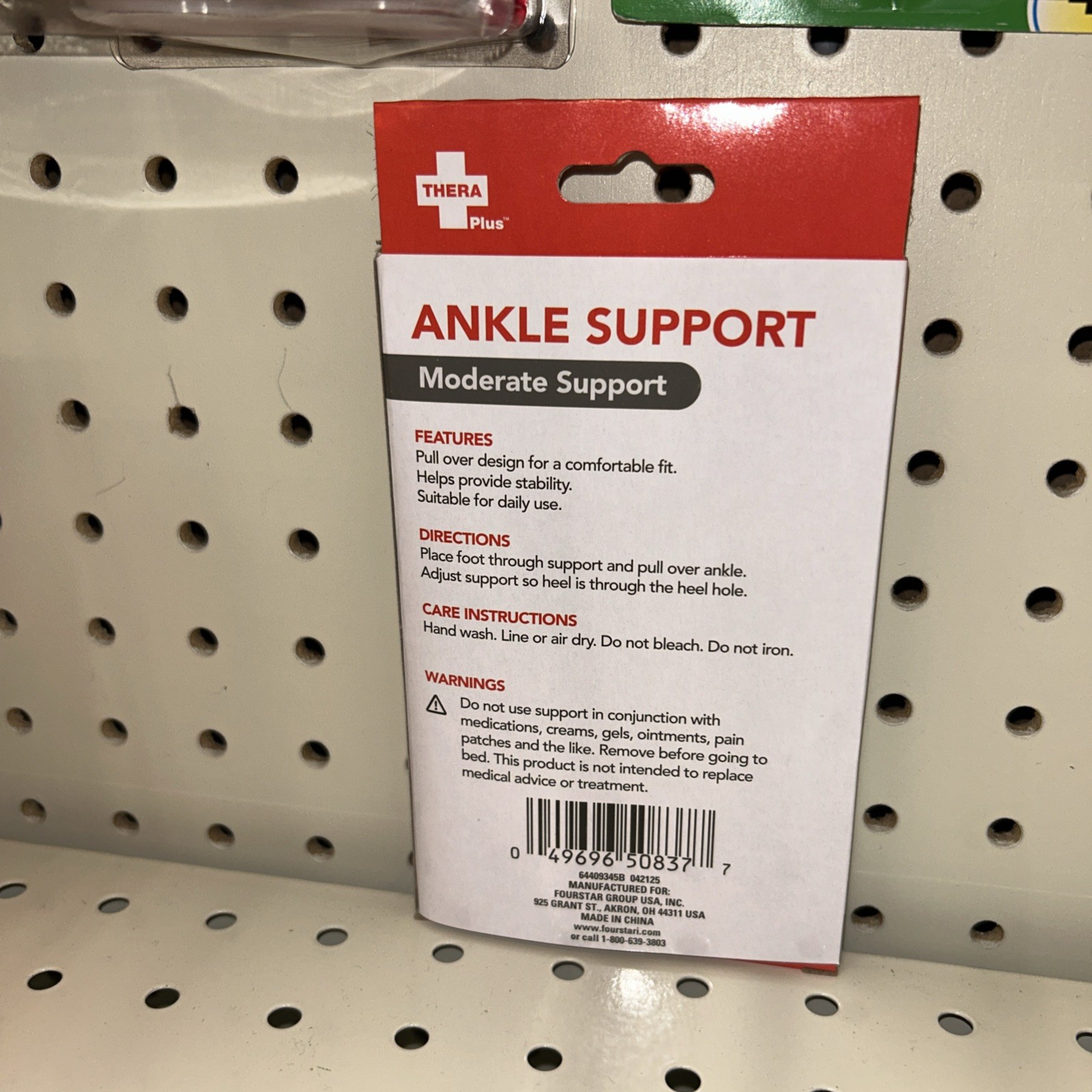 2X Lot Thera Plus Ankle Support 2pk (Black) Unisex, Moderate Support.