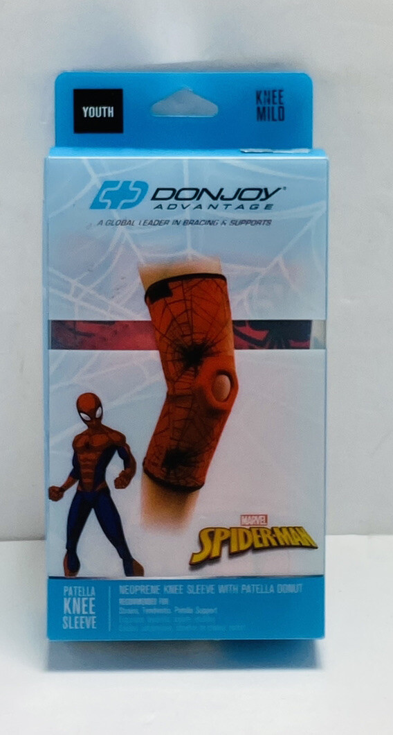 DonJoy Marvel Avengers Spider-Man Youth Neoprene Knee Sleeve Patella Donut