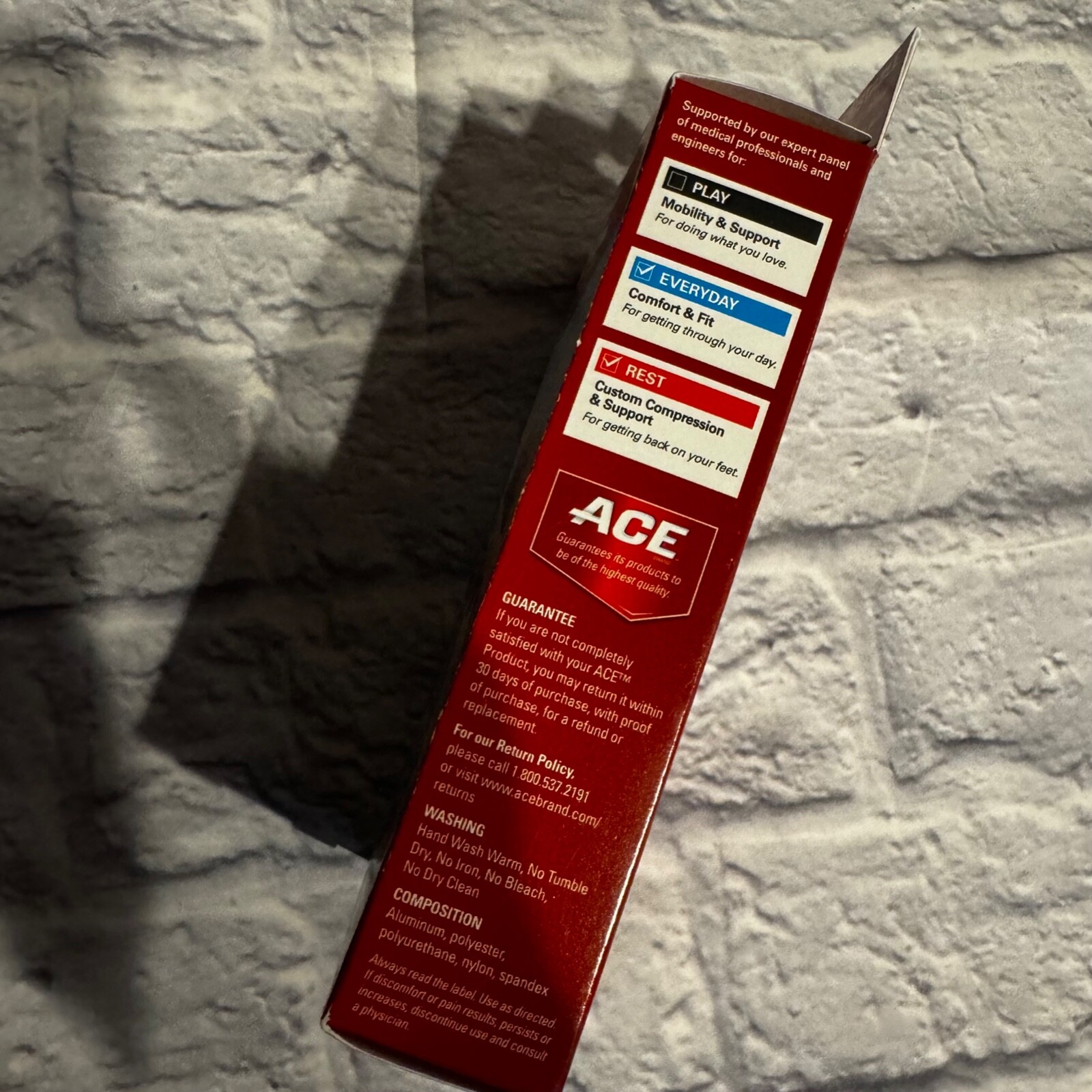ACE WRIST BRACE REVERSIBLE ADJUSTABLE INJURY PROTECTION & RECOVERY RELIEVES