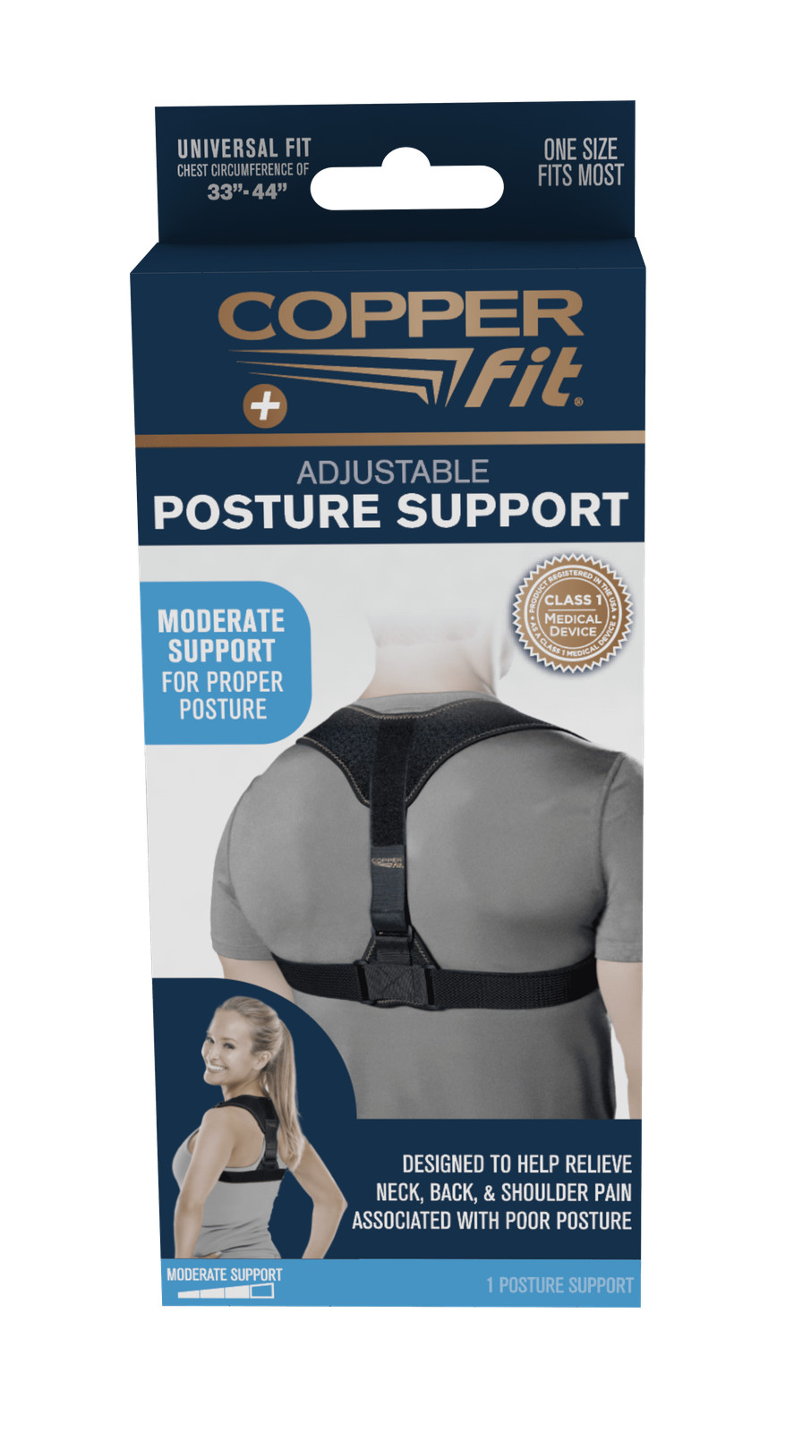 ® Health plus Posture Corrector Brace, Reduce Neck, Back and Shoulder Pain,