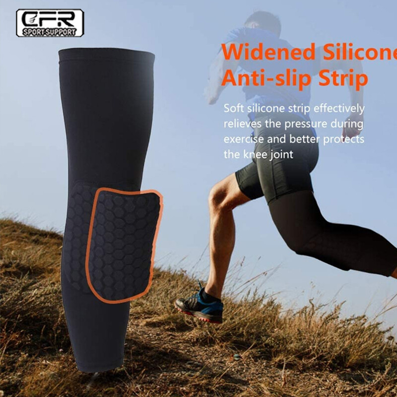 Compression Long Sleeve Support Leg Knee Pad Brace Guard Men Women Sport Pain