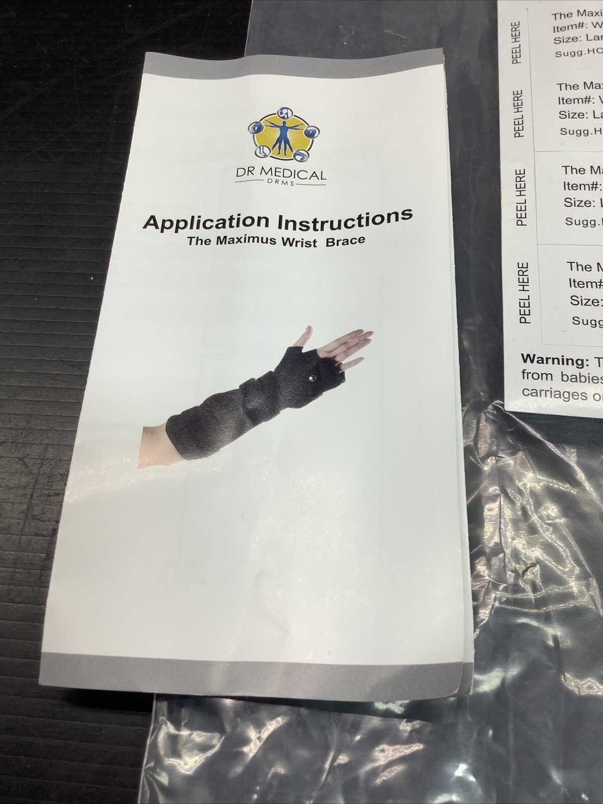 Dr Medical DRMS The Maximus Wrist Brace WB0104-148-03 Size Large New