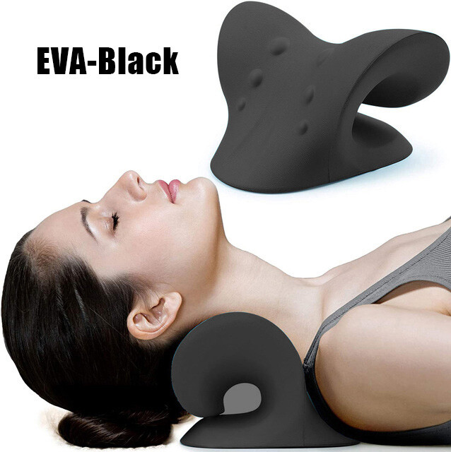 Neck Pillow Relaxer Shoulder Stretcher Traction Cervical Chiropractic Massage