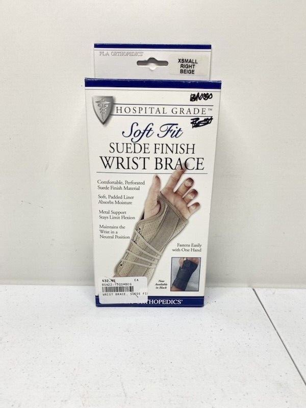 FLA Soft Fit Suede Finish Wrist Brace Beige Right Hand X-Small…