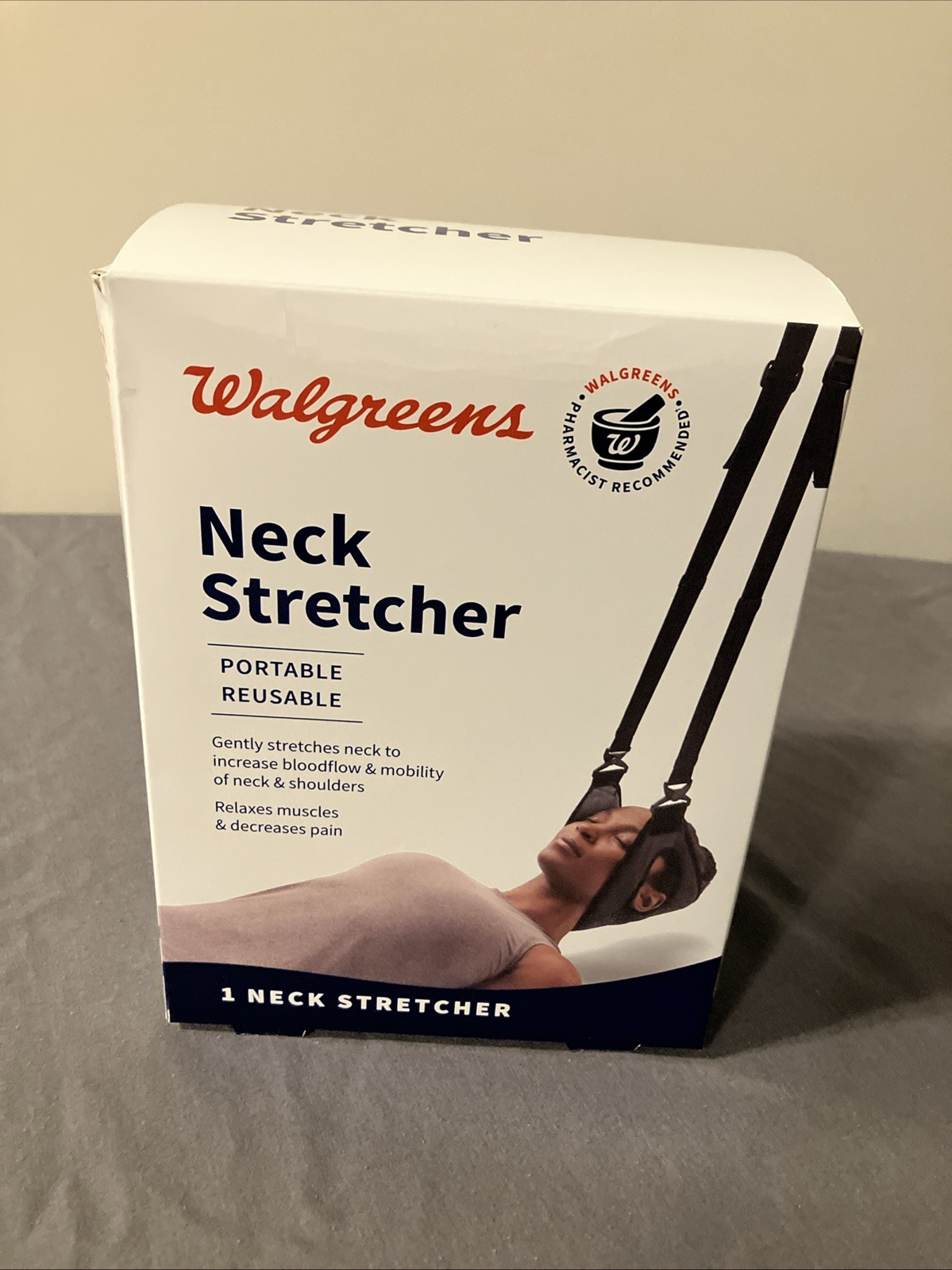 Walgreens Neck Stretcher Portable Reusable Adjustable Strap NEW IN BOX