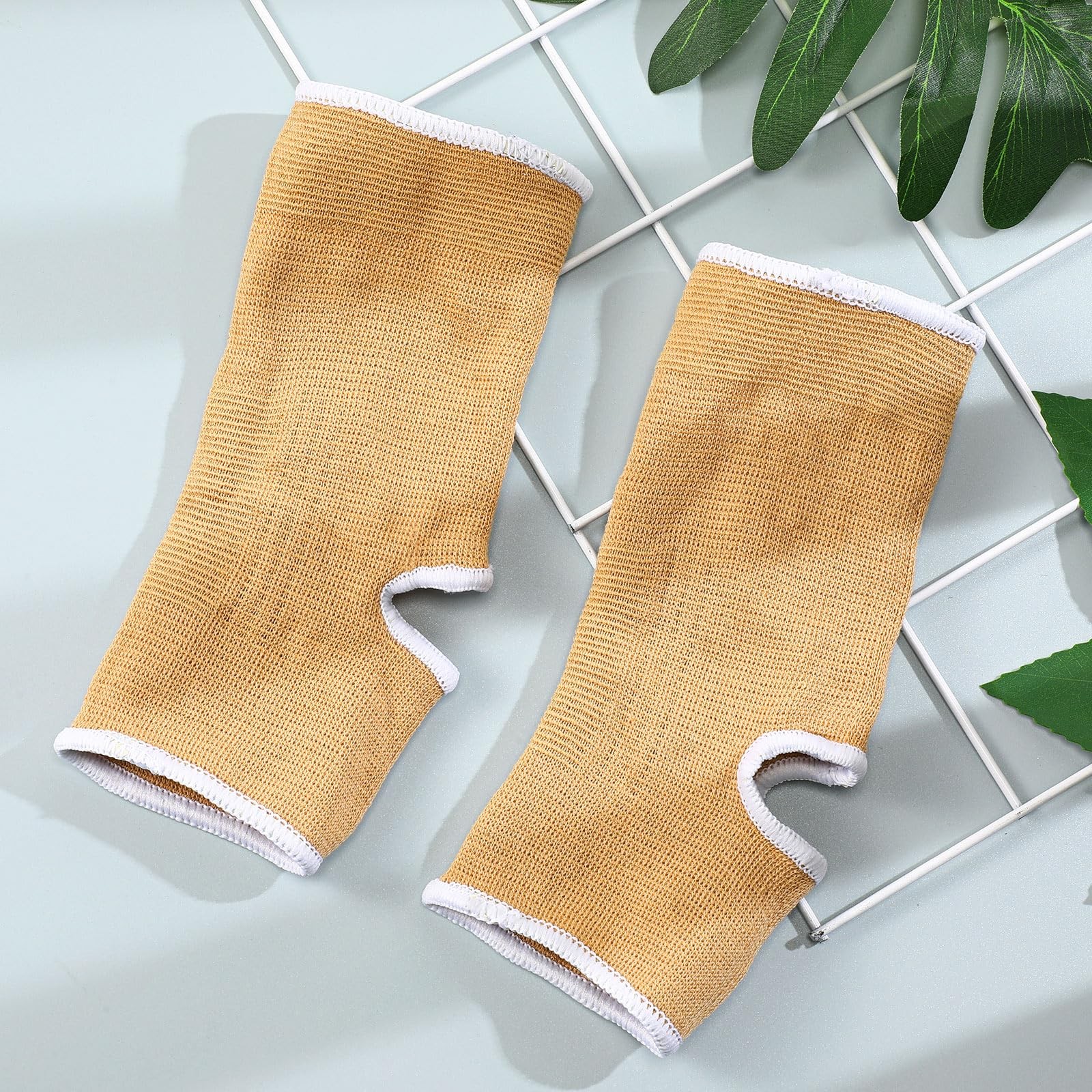 4 PCS Kids Ankle Support Brace Elastic Compression Socks Beige 1015 Years