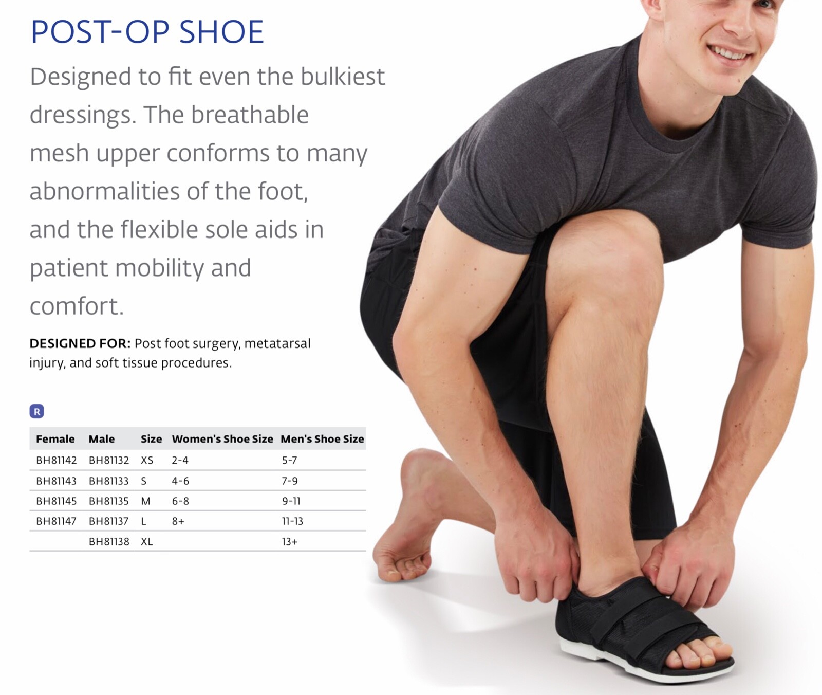 Medical POST OP SHOE comes in Men’s Women’s in different sizes ONE fits either