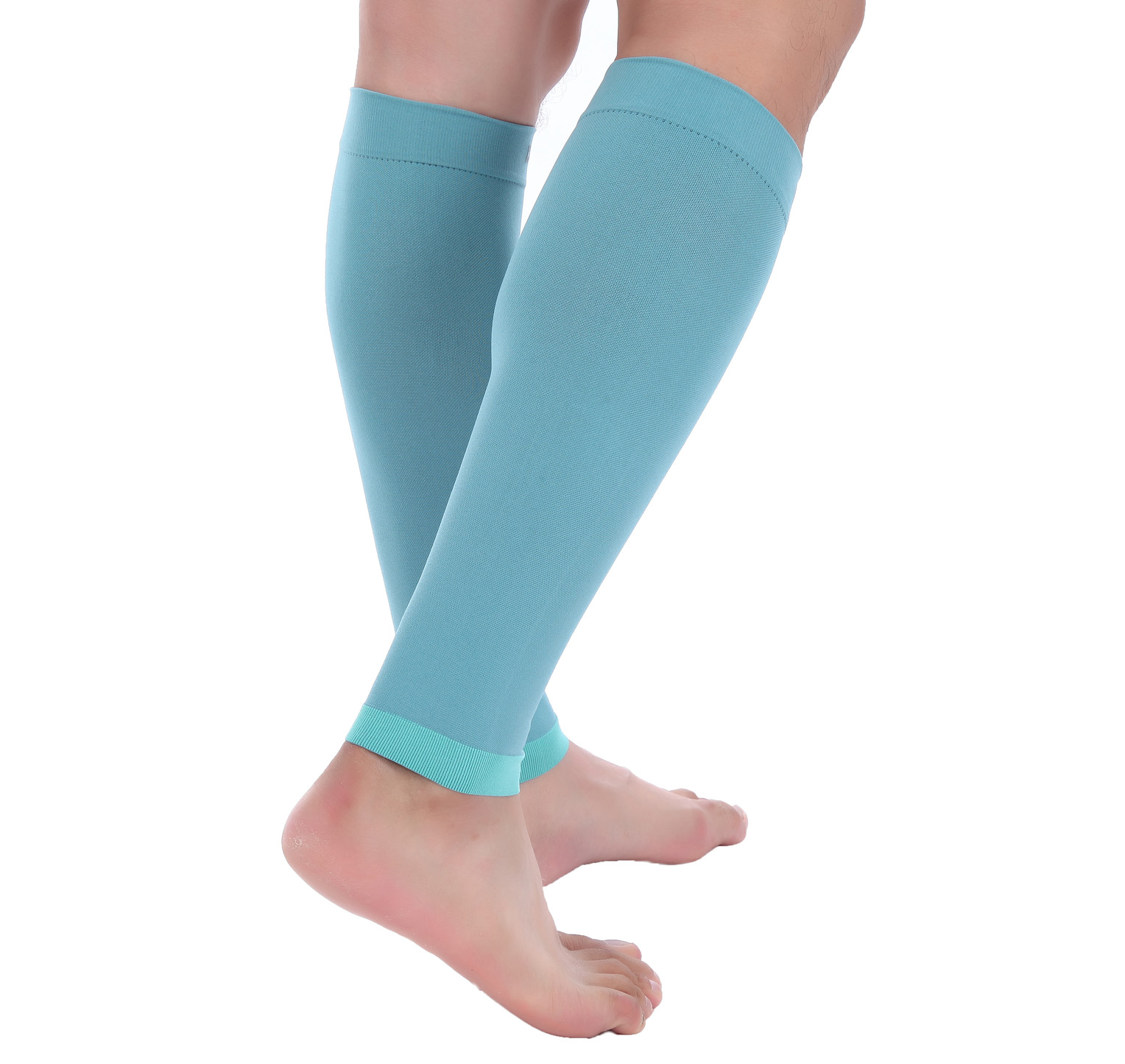 Doc Miller Calf Compression Sleeve 1Pair 20-30mmHg Recovery Varicose Vein TEAL