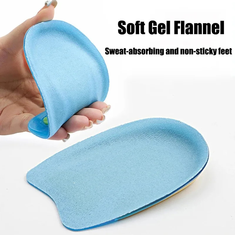Silicone Gel Insoles for Heel Spurs Fascitis Plantar Pain Relief Treatment Inser