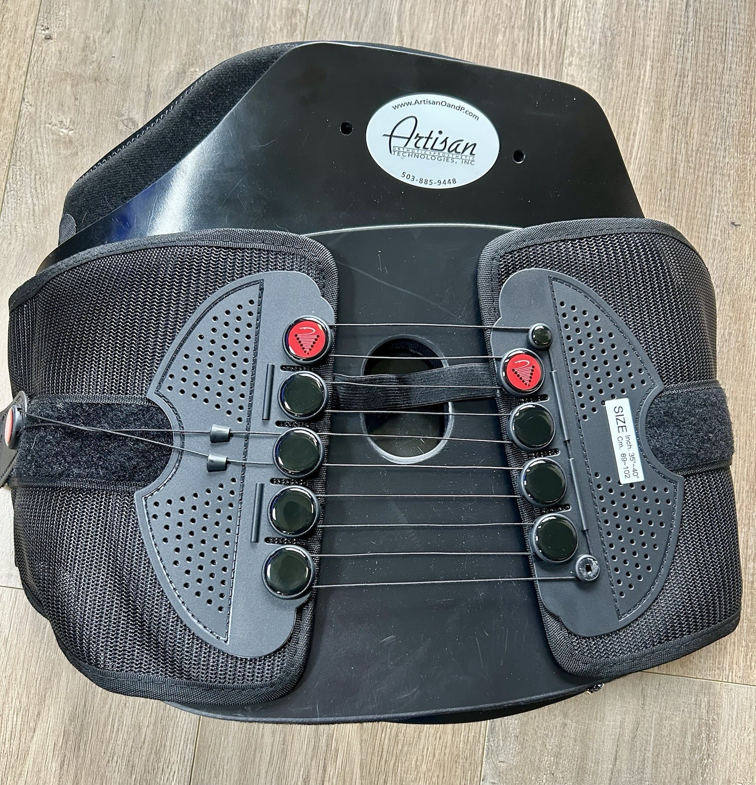Artisan O&P Lumbar Back Brace Orthosis Pulley Support Belt Size 35-40