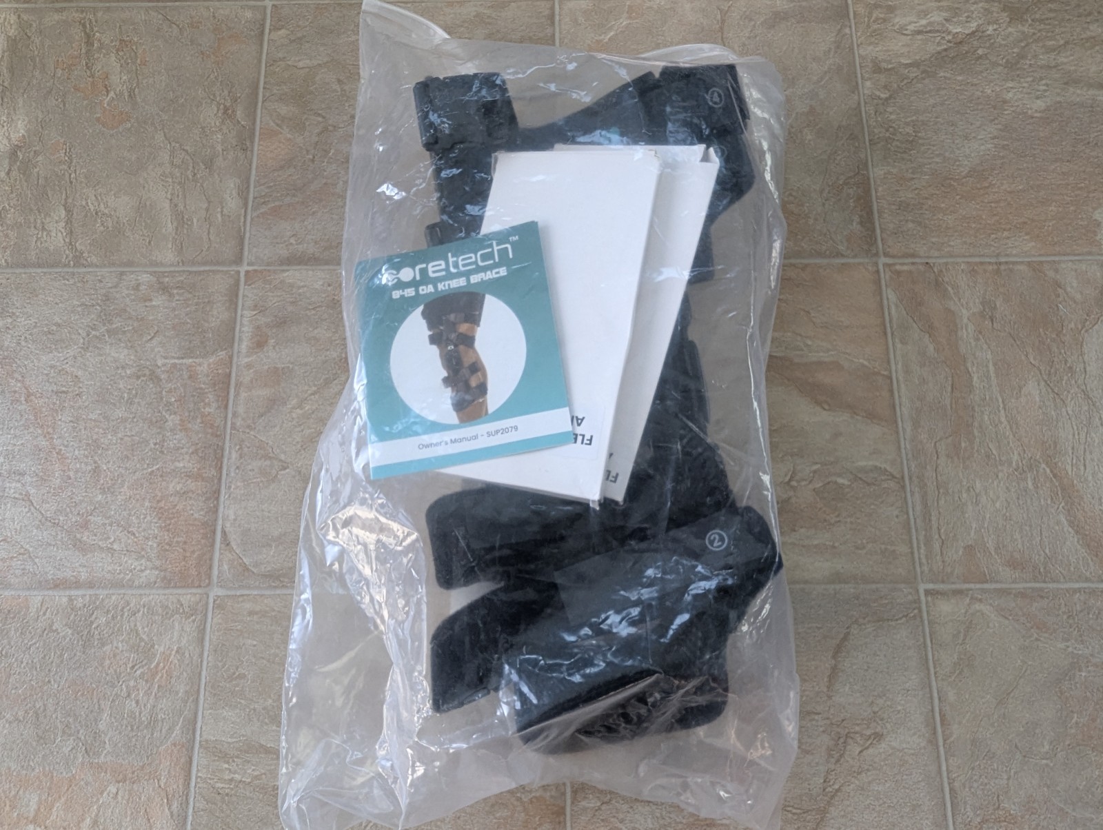 New Coretech LEFT Knee Brace 845 OA Size Small (SUP2079BLKRS) HCPCS L1845 L1852