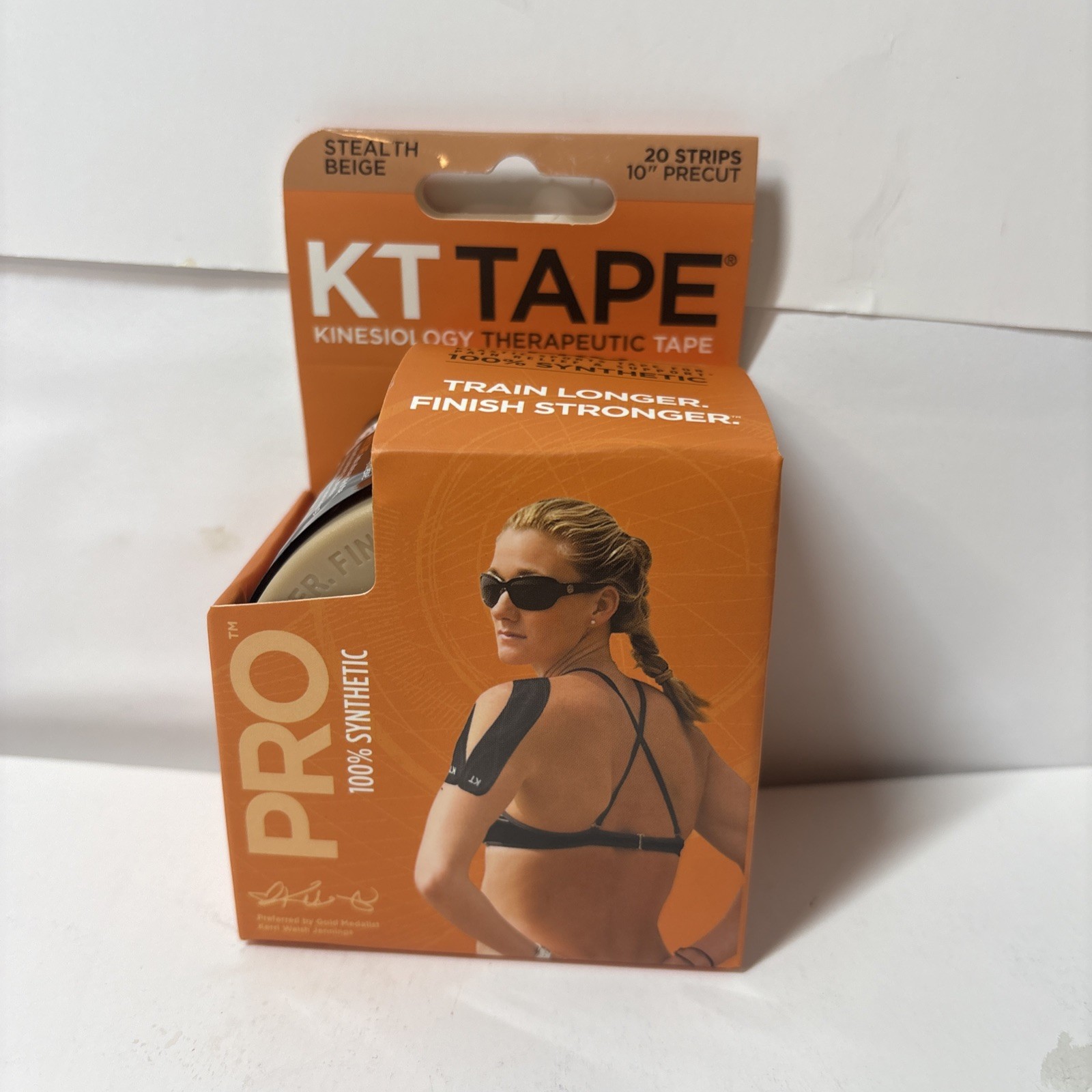 KT Tape Kinesiology Therapeutic Tape Pro 20 Pre-cut 10″ Strips Stealth Beige