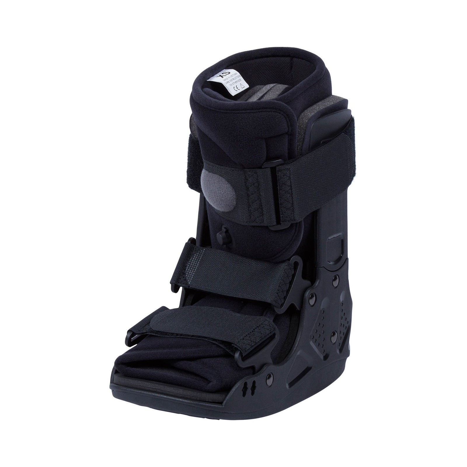 McKesson Black Air Walker Boot X-Small Hook and Loop for Either Foot