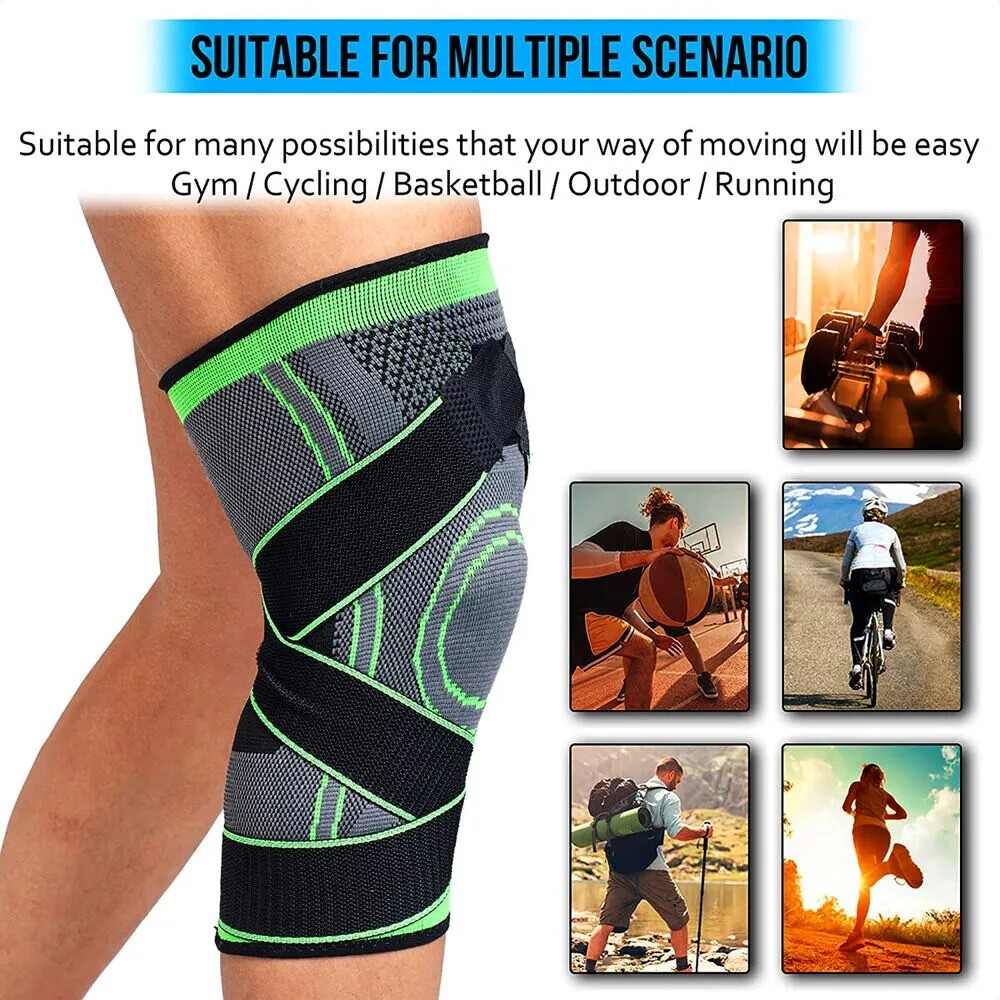 Knee Sleeve Compression Brace Support Joint Pain Relief Arthritis Running Unisex
