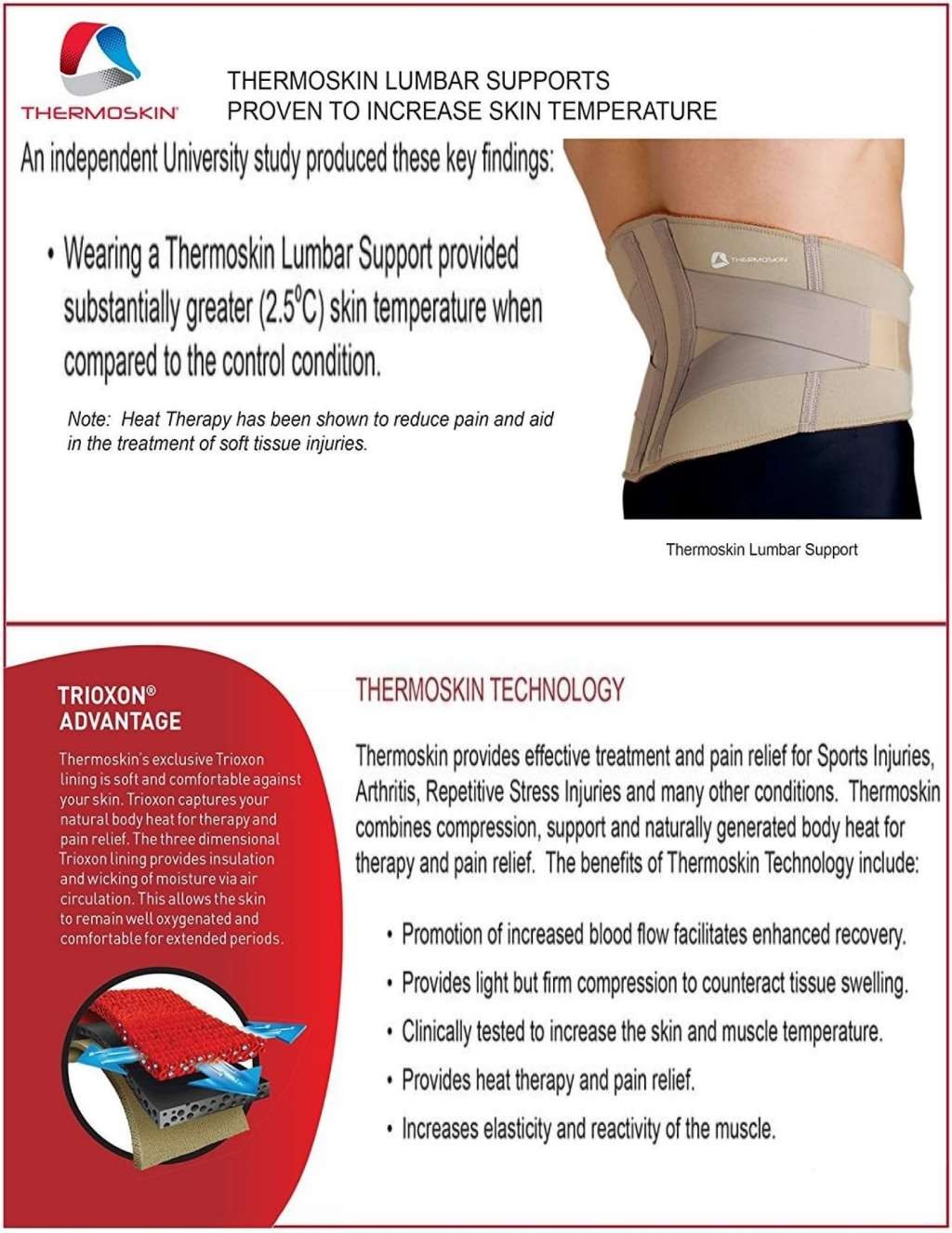 Thermoskin Adjustable Lumbar Support, Beige Size: X-Small
