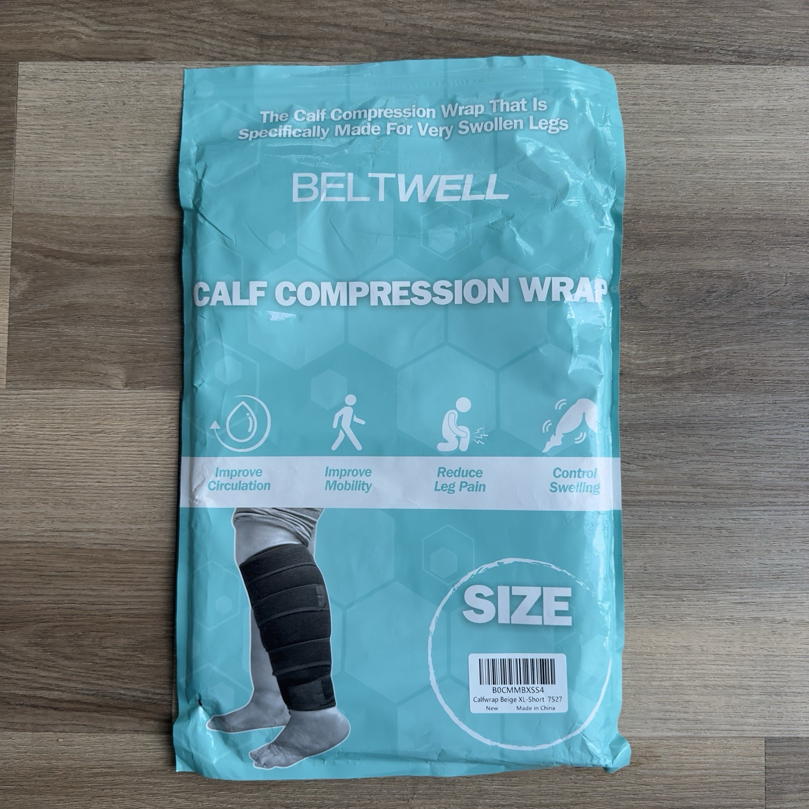 Beltwell Adjustable Calf Compression Wrap Lymphedema Edema Circulation XL Short