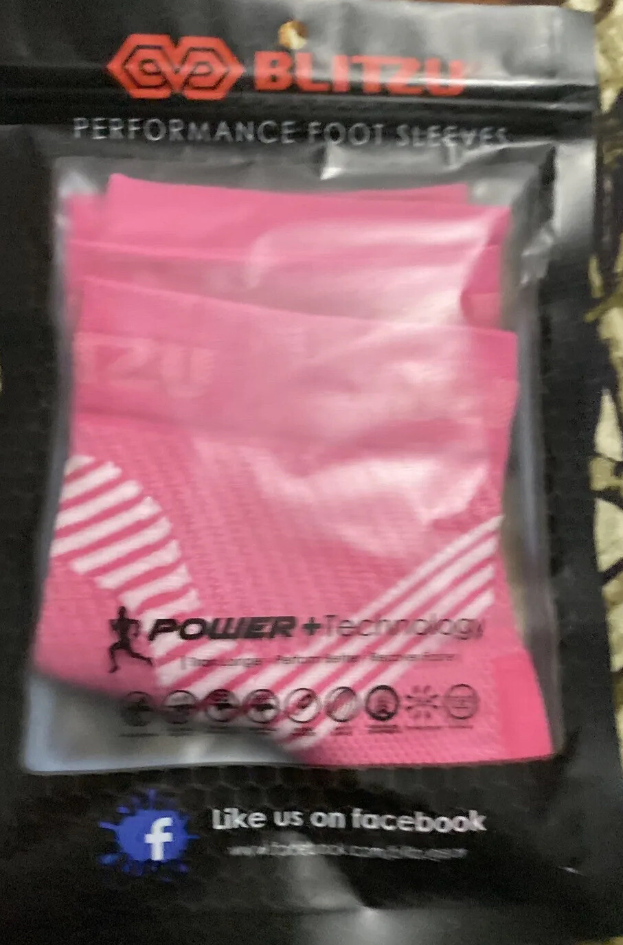 Blitzing Performance Foot Sleeves Hot Pink. New In Package