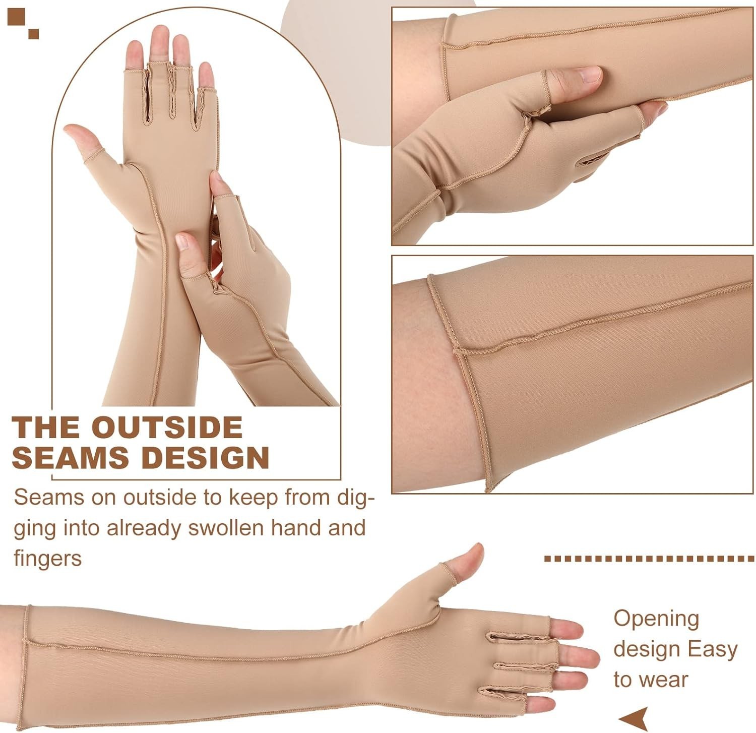 3 Pairs Arthritis Compression Gloves for Women and Men Carpal Tunnel Pain Rel…
