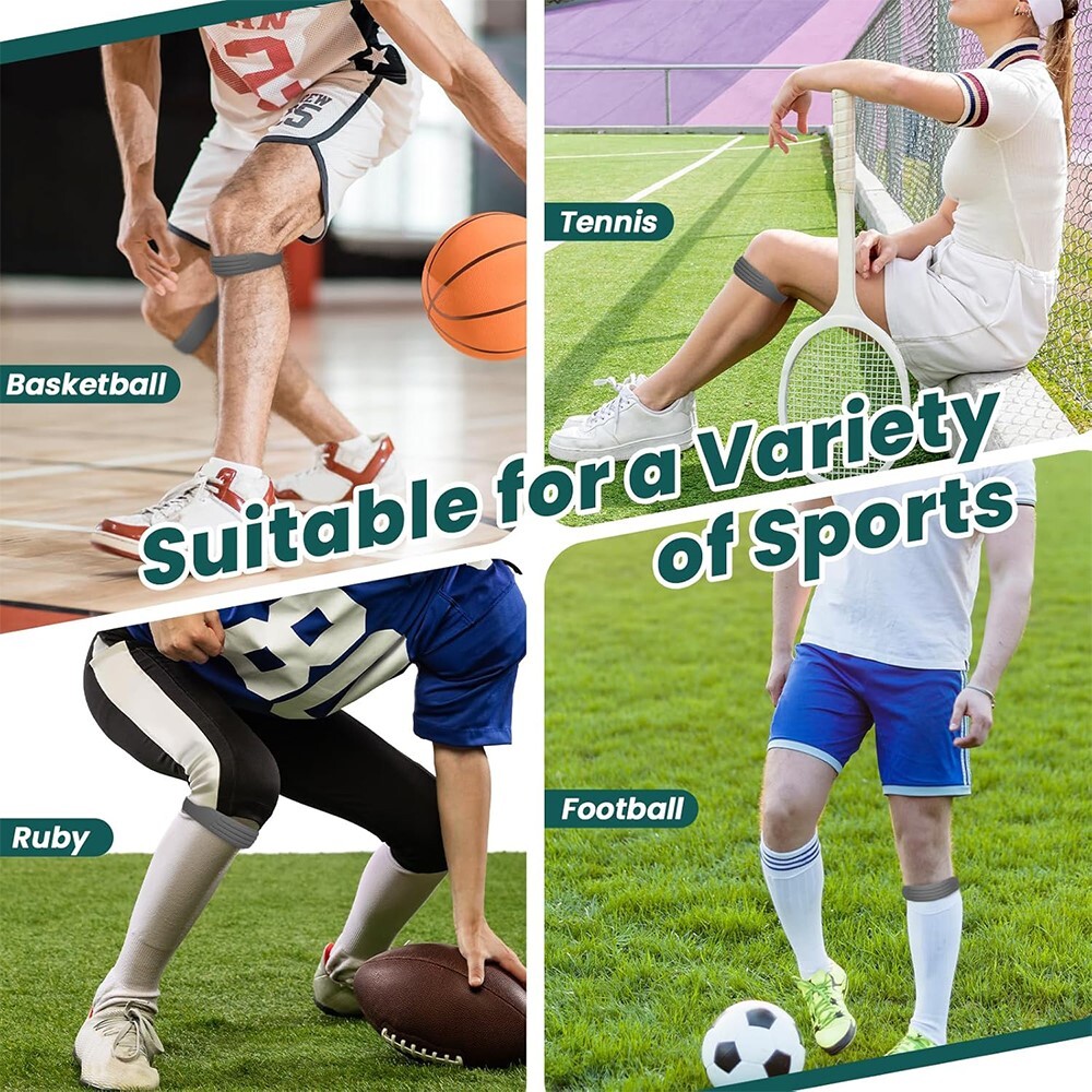 Multi-Functional Reliable Easy to Use A Pair of Silicone Sports Knee Brace Strap