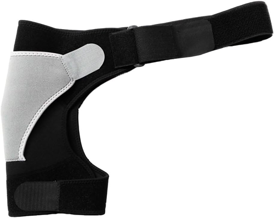 Shoulder Stability Brace Adjustable Shoulder Support with Pressure Pad, Light Br