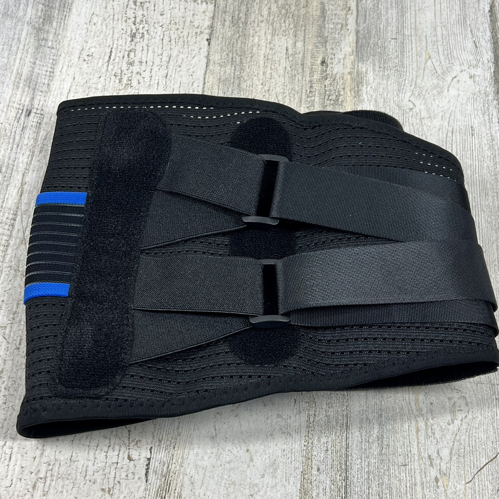 Back Brace for Men and Women Medium Unisex Adjustable Black Fit Geno