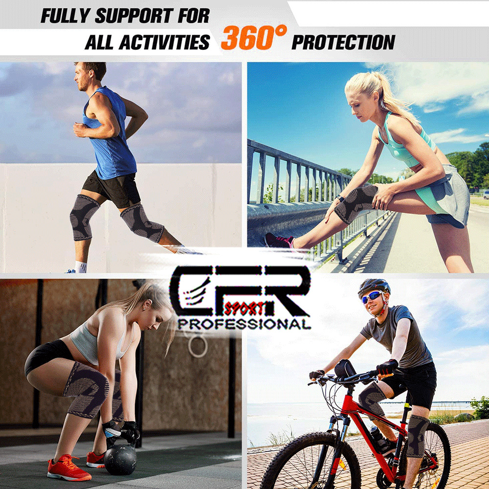 Copper Knee Support Compression Sleeve Brace Patella Arthritis Pain Relief Gym