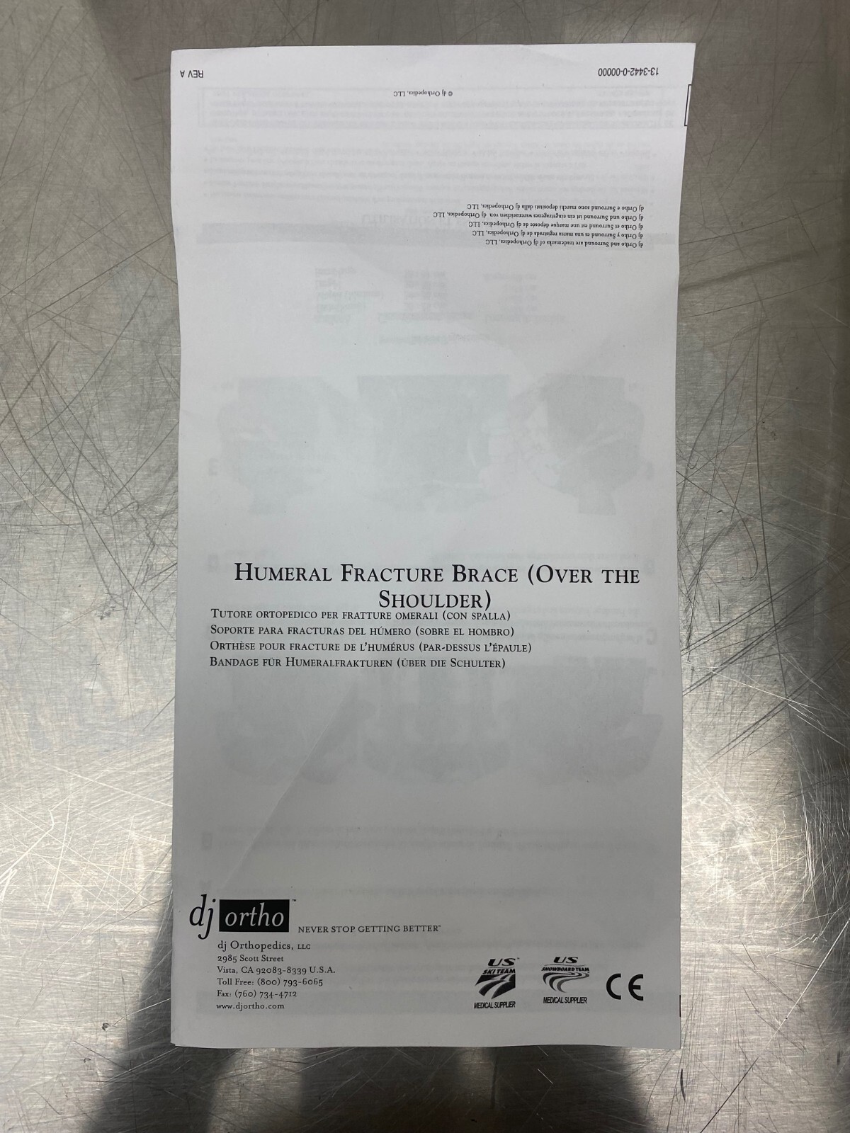 DJ ORTHO HUMERAL FRACTURE BRACE OVER THE SHOULDER XL