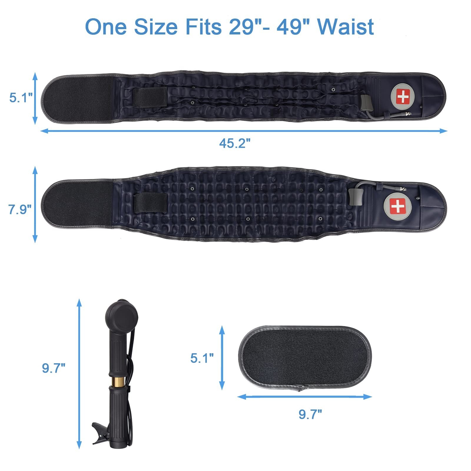 Back Pain Belt Inflatable Lumbar Support for Lower Back Pain Relief Decompres…