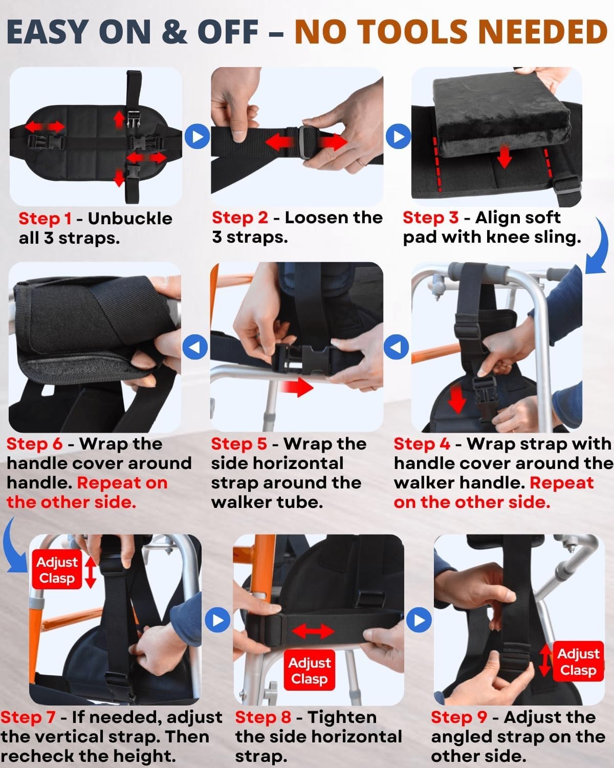 Walker Knee Sling Adjustable Surgery Recovery
