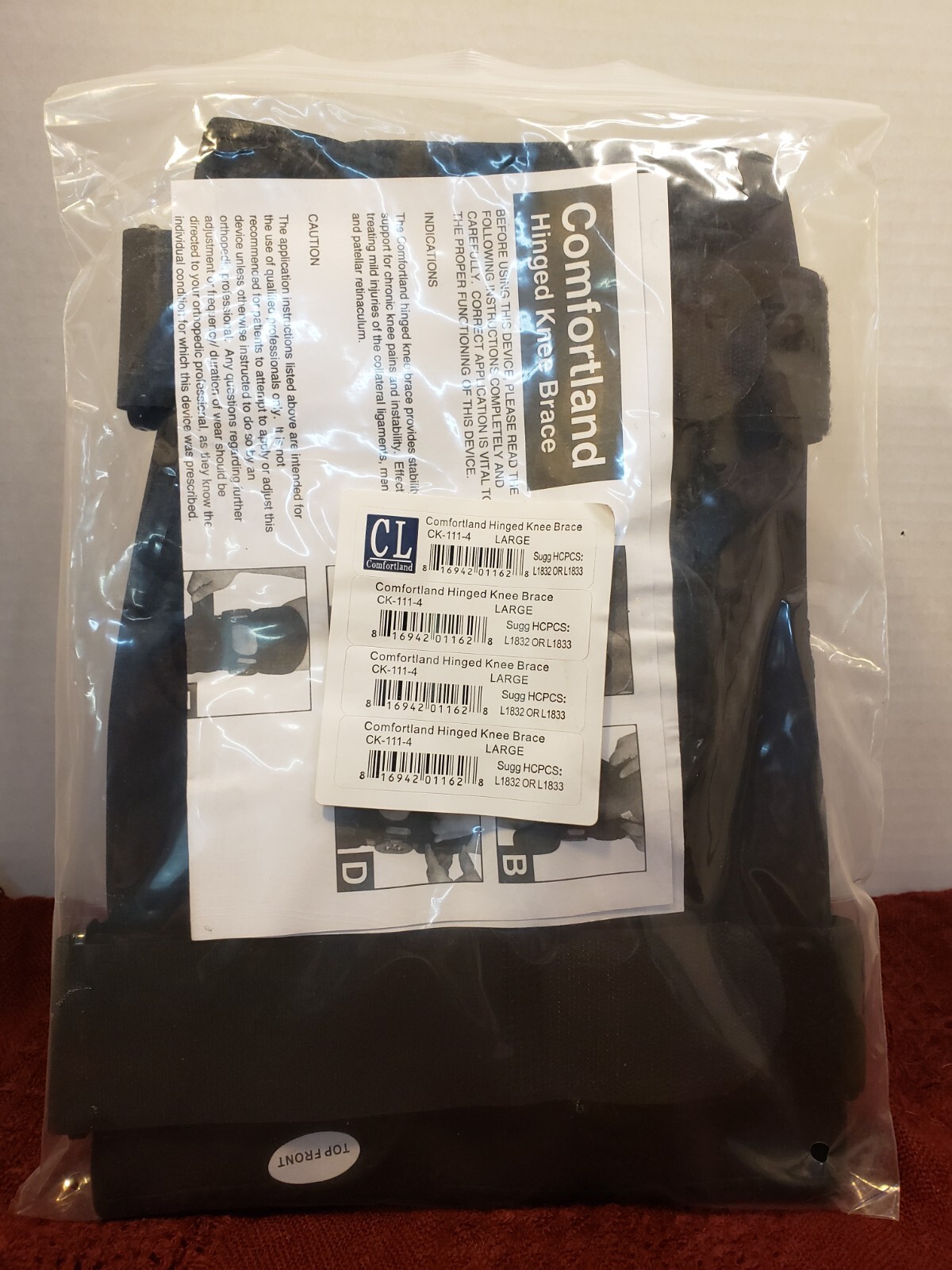 New Comfortland Hinged Knee Brace CK-111-4 Size LARGE 21-24″ Thigh Circumference