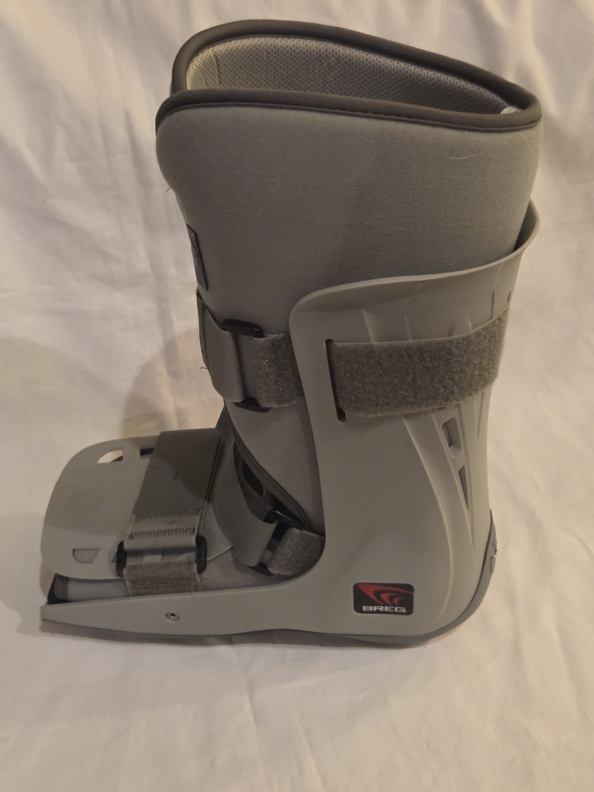Breg Walking Boot Genesis Full Shell Grey 4 Straps Size Large