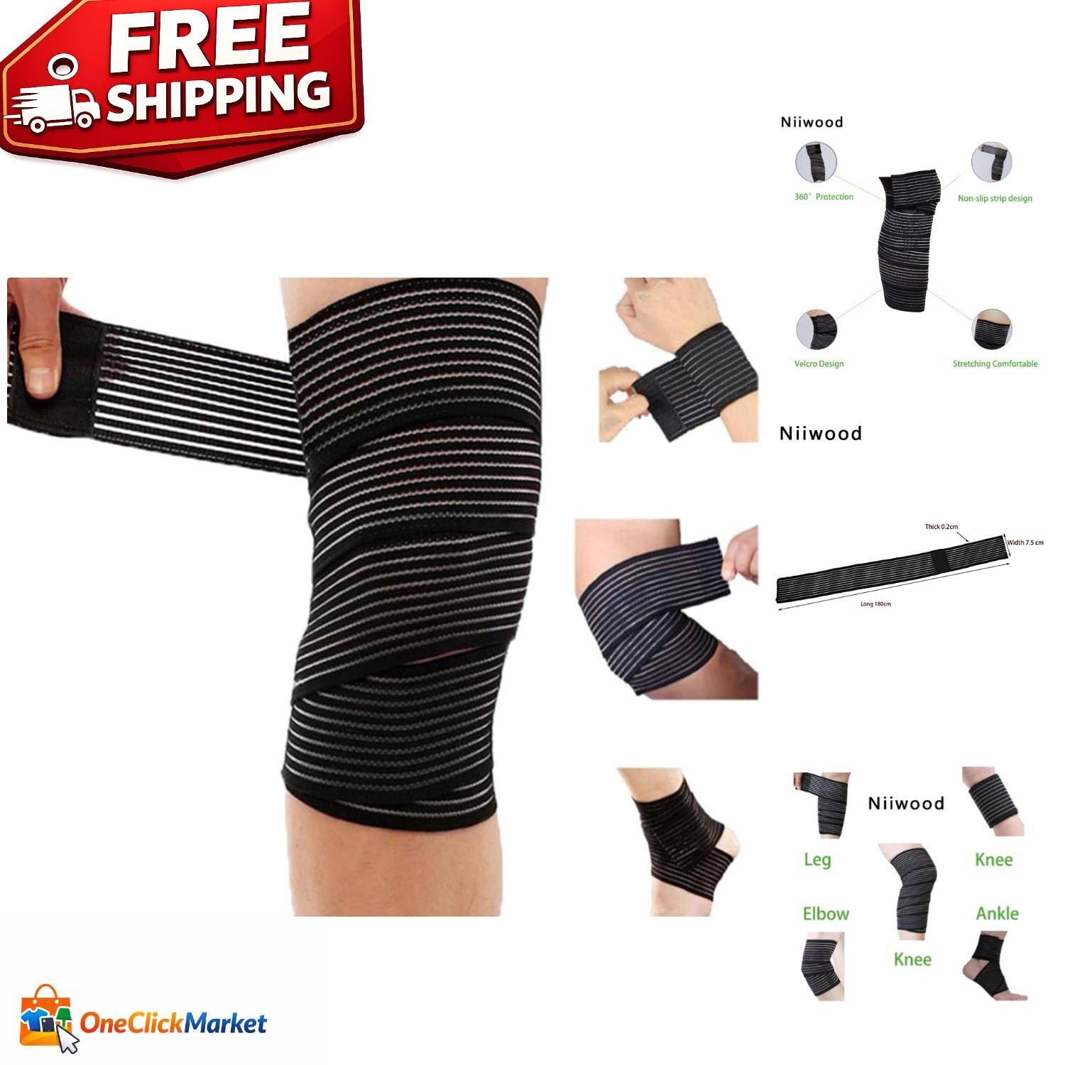 High-Quality Adjustable Compression Knee Brace for Sports & Joint Pain Relief